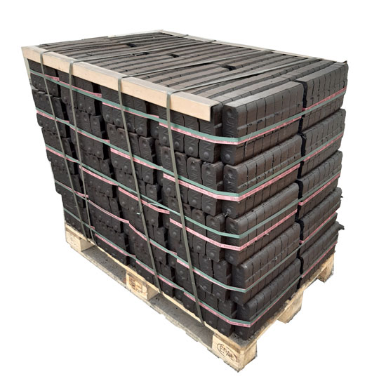 Lignite briquettes, 1-ton pallet (40 packs of 25 kg)